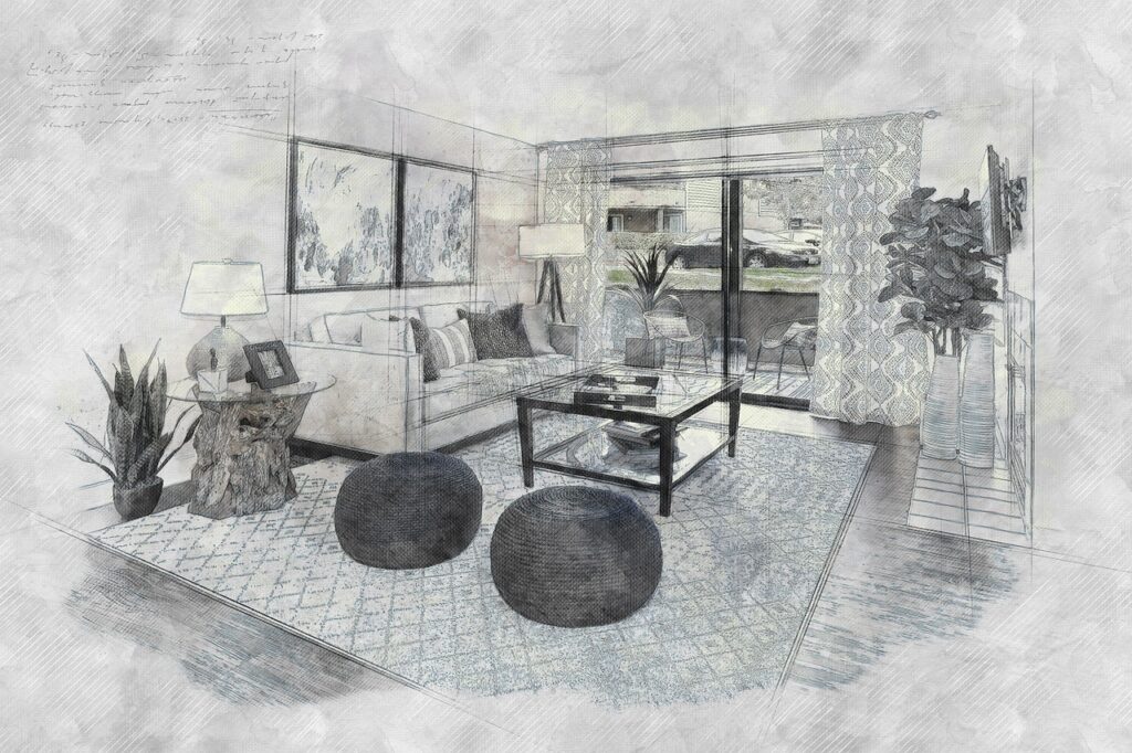 living room, interior, furniture